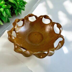 Handmade Studio Art Pottery 6.5" Decorative Bowl Signed JB